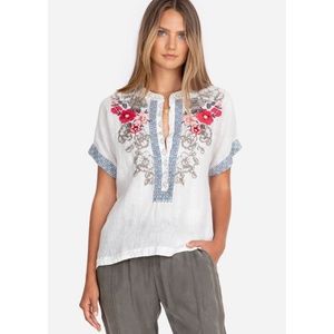 NWT JOHNNY WAS Raveden Linen Blouse Top
